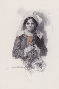 Ilustrace k Evangeline, A Tale of Arcadie, Henry Wadsworth Longfellow (litho) od Howard Chandler (after) Christy