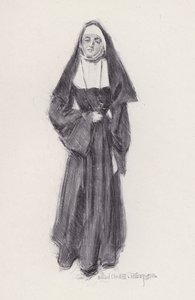 Ilustrace k Evangeline, A Tale of Arcadie, Henry Wadsworth Longfellow (litho)