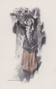 Ilustrace k Evangeline, A Tale of Arcadie, Henry Wadsworth Longfellow (litho)