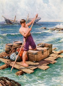 Ilustrace pro Robinsona Crusoe od Howard Davie