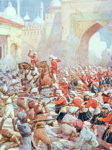 Sir Henry Havelock (1795-1857) v reliéfu Lucknow od Howard Davie