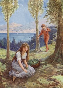 „Najednou se zastavil a nadšeně zíral“ z „Filadoro“ (barva litho) od Howard Davie