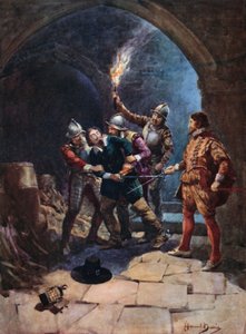 Zatčení Guye Fawkese (barevné lito)