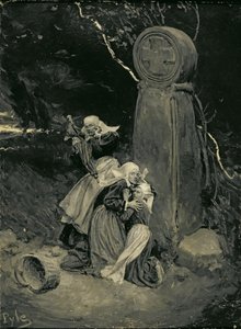 Bretonští rolníci u kříže u Božího kříže, z „Omilostnění svaté Anny d