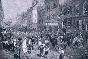 Karneval ve Philadelphii, ilustrace z 