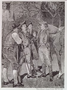 Paul Revere v Lexingtonu, z časopisu Harper