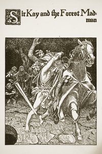 Sir Kay a lesní šílenec, ilustrace z „Příběhu šampionů kulatého stolu“ od Howard Pyle
