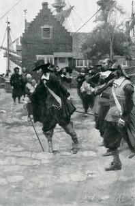 The Arrival of Stuyvesant in New Amsterdam, ilustrace z 