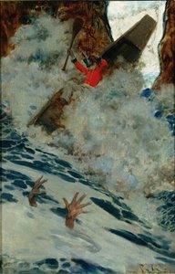 Loď a já jsme jeli podle něj s spěchem, ze Sindibáda na Burrator, od Arthura Quiler-Couche (1863-1944), publikované v Scribner