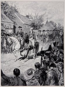 Civil Procession v čele s generálem Washingtonem a guvernérem Clintonem od Howard Pyle