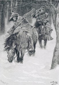 Traveling in Frontier Days, ilustrace z 