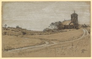 Kresba, krajina, 1880-90 od Howard Russell Butler