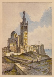 Notre-Dame De La Garde, Marseille (barevná litografie)