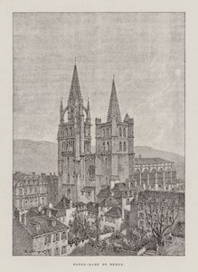 Notre-Dame De Mende (rytina) od Hubert Clerget