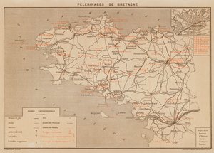Pelerinages De Bretagne (barevná litografie) od Hubert Clerget