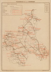 Pelerinages De La Champagne (barevná litografie) od Hubert Clerget