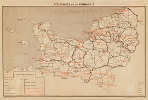 Pelerinages De La Normandie (barevná litografie) od Hubert Clerget