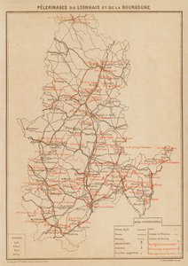 Pelerinages Du Lyonnais Et De La Bourgogne (barevná litografie)