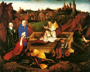 Tři Marie u hrobu, c. 1440 od Hubert Eyck