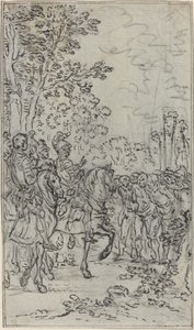 Zajatci před velitelem od Hubert Francois Gravelot