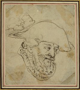 Hlava muže od Hubert Francois Gravelot