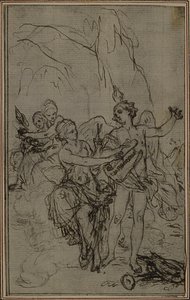 Studie: Viněta - titulní obraz k Lucainově "La Pharsale" od Hubert Francois Gravelot
