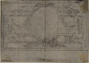 Studie pro En Tête Vignette v Tacitově díle "Tiberius aneb Prvních šest knih letopisů", kniha IV od Hubert Francois Gravelot