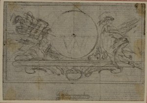 Studie pro En Tête Vignette v Tacitově díle "Tiberius aneb Prvních šest knih letopisů", kniha VI od Hubert Francois Gravelot