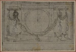 Studie pro En Tête Vignette v Tacitově díle "Tiberius aneb Prvních šest knih letopisů", kniha II od Hubert Francois Gravelot