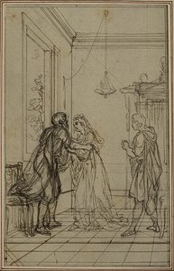 Studie k Lucainově "La Pharsale", Canto II od Hubert Francois Gravelot