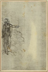 Studie k Lucainově "La Pharsale", Canto I, Stojící ženská postava od Hubert Francois Gravelot
