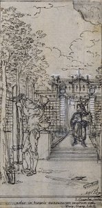 Studie k vinětě - titulní list v Ponceletových "Principes Generaux pour Servir à l