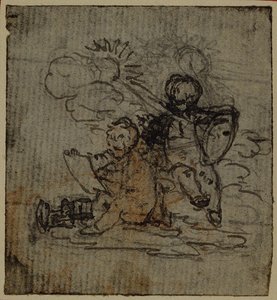 Studie k vinětě a titulnímu listu Tacitova díla "Tiberius aneb Prvních šest knih letopisů", 1. díl od Hubert Francois Gravelot