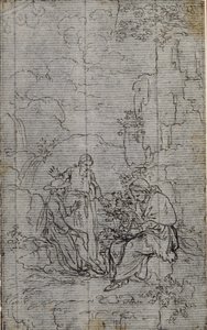 Studie k vinětě v díle abbého Dinouarta "Vie du Venerable don Juan de Palafox", str. 391. od Hubert Francois Gravelot