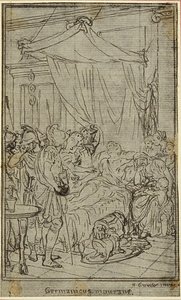 Studie k ilustraci v Tacitově díle "Tiberius aneb Prvních šest knih letopisů", kniha II, svazek 1. od Hubert Francois Gravelot