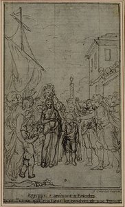 Studie k ilustraci v Tacitově díle "Tiberius aneb Šest prvních knih letopisů", kniha III, svazek 2, 2. studie od Hubert Francois Gravelot