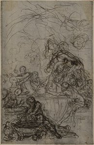 Studie k ilustraci v Tacitově díle "Tiberius aneb Šest prvních knih letopisů", kniha IV, svazek 2, 1. studie od Hubert Francois Gravelot