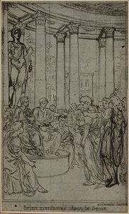 Studie k ilustraci v Tacitově díle "Tiberius aneb Šest prvních knih letopisů", kniha V, svazek 3, 2. studie od Hubert Francois Gravelot