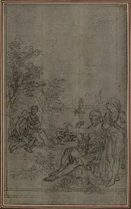 Studie k vinětě Lucretiova díla "O povaze věcí", svazek II, kniha IV od Hubert Francois Gravelot
