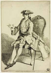 Mladý Seigneur sedí od Hubert Francois Gravelot