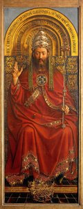 Bůh Otec, centrální panel gentského oltáře od Hubert & Jan van (1390 1441) Eyck