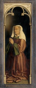 Lysbette Borluut, detail z Gentského oltáře, zavřeno (olej na panelu) od Hubert & Jan van (1390 1441) Eyck