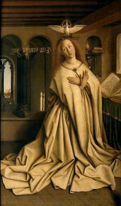 Virgin Annunciate, z vnější strany pravého panelu gentského oltáře od Hubert & Jan van (1390 1441) Eyck