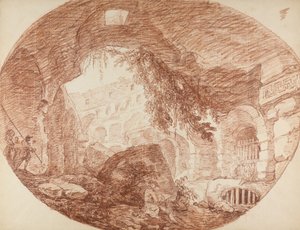 Umělec sedící v troskách Kolosea, kolem roku 1759 od Hubert Robert