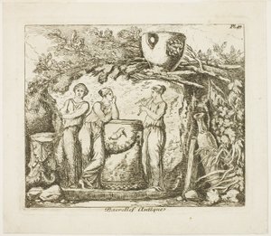 Starožitný reliéf od Hubert Robert