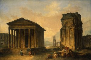 Zříceniny v Nîmes, Orange a Saint-Rémy-de-Provence od Hubert Robert