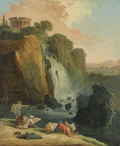 Kreslíři v Tivoli (olej na plátně) od Hubert Robert