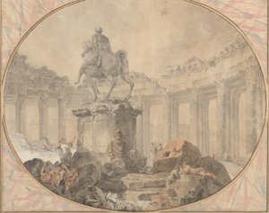 Jezdecká socha Marca Aurelia, 1757. od Hubert Robert