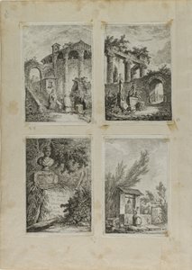 Večery v Římě od Hubert Robert