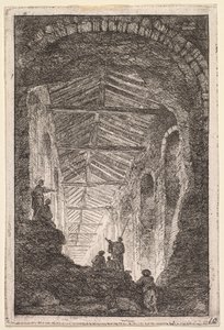 Večery v Římě: Galerie starožitností od Hubert Robert